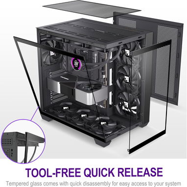 FOIFKIN F300 (2025) – Case ATX Mid-Tower Gaming, Vidrio Panorámico 270°, 4 Ventiladores - Img 123372384