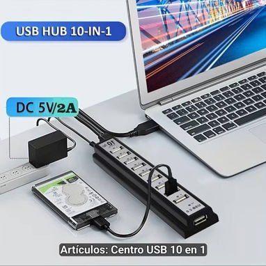Hub USB de 10 Puertos - Img 124748683