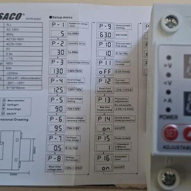 Breaker protector y controlador de voltaje ajustable (2 funciones) de 110V - Img 123565944