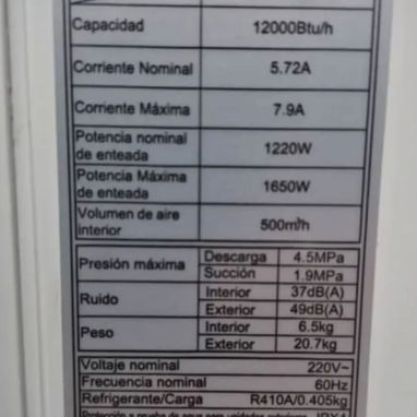 SPLIT WELL 1 TONELADA 220V - 2/3
