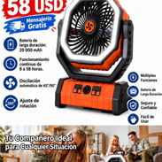 🌀 Ventilador Recargable 8" F6 - 20000mAh + 8-58 Horas - $58 USD - Img 58068535