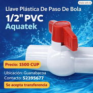 Llave De Paso De Bola ½ PVC Aquatek AQUATEK - Img 57760473
