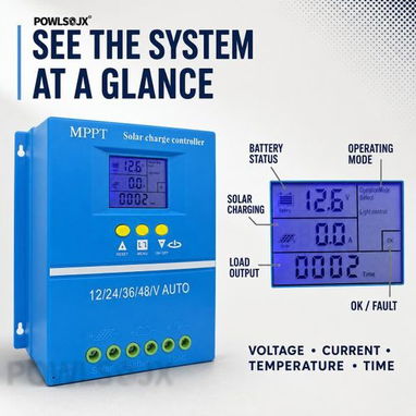 MPPT 150 AMPERE - 150V  MULTISISTEMA 12V,24V,36V,48V,  AUTOMATICO - 3/4