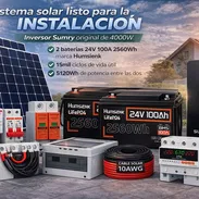KIT Solar SUMRY CON TODO, 1 BATERIAS 24V 100AH 5120Wh marca HumSIENK LiFePO4 - Img 54298170