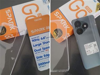 Tecno Spark Go 2024 (3GB+3/64GB). Nuevo en caja. Forro, mica y audífonos. 59427904 - Img main-image