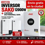 Inversor híbrido Sako 12Kw (110v) + 2 Baterías Eko de 5kwh - Img 57299240