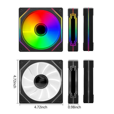 🌈🖥️ PACK 3 FANES 120MM ARGB INFINITY MIRROR PWM PARA PC GAMER ENVÍO DISPONIBLE + GARANTÍA - Img 118793872