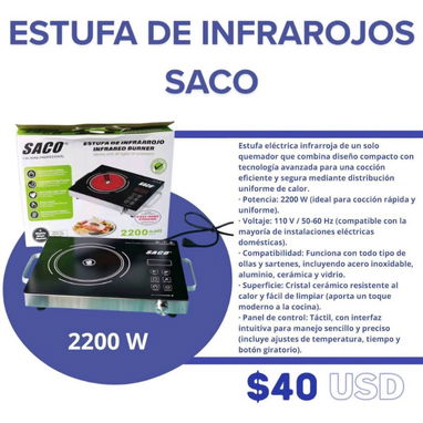 Cocina Infrarroja 2200w y 3500w - Img 119312587