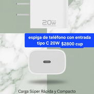 Espiga de teléfono con entrada tipoC de 20 W - Img 57441384