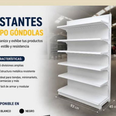 Por encargo , estantes metálicos blancos y negros - 2/2