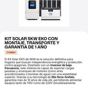 ‼️KIT SOLAR 5KW EKO CON MONTAJE, TRANSPORTE Y GARANTIA DE 1 AÑO‼️ - Img 55577412