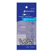 4 Conectores macho tipo “F” de enroscar. Para cable coaxial. Bolsa con 4 piezas - Img 50907698
