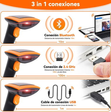 Impresoras de ticket o recibo USB, Bluetouth y red, lector 2d con base y lector 2D verticar, papel de imprimir - Img 95567017