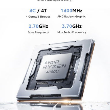 Mini PC KAMRUI Pinova P1 Ryzen 4300U 16GB 256GB SSD | Computadora Compacta en La Habana - Img 120209909