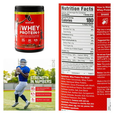 Whey protein six star 40 serv, 30 gramos de protiena pomos sellados - Img 77096030