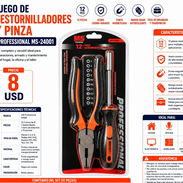 🛠️ JUEGO DE DESTORNILLADORES Y PINZA MS PROFESSIONAL MS-24001 💰 PRECIO: 8 USD ⚡ CARACTERÍSTICAS ✅ Set completo de 12 - Img 57205684