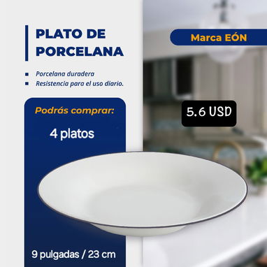 🍽️ PLATOS DE PORCELANA VARIOS MODELOS 🔴 EÓN 🆗 1 u 💲 1.5 USD 🆗 4 u 💲 5.6 USD 🆗 8 u 💲10.4 USD 🆗 50 u 💲58.5 USD - Img 105158144