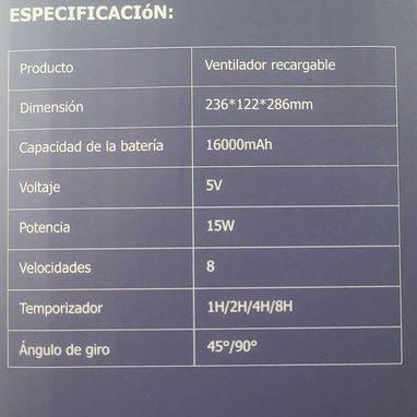 Ventilador recargable EKO - Img 121896627