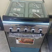 Cocina gas horno, Rudenkov, 4 hornillas, magneto, acero inoxidable, tapa de cristal -mensajería gratis - Img 53767439