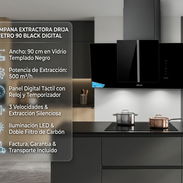 Campana Extraíble Drija Vetro 90 Digital | $290 USD con Envío Gratis + Factura, Garantía y Filtro Carbón - Img 58008545