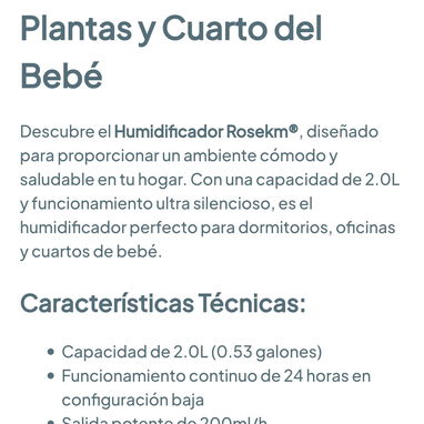 Humidificador Rosekm® 🌐 - 8/9