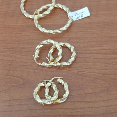 Argollas de oro 10k originales - 5/9