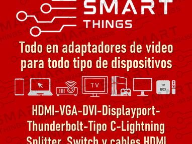 Adaptadores de video* HDMI VGA/ VGA HDMI/ DVI HDMI/ DVI VGA/ Displayport HDMI Tipo C HDMI Splitter HDMI/ Cable HDMI HDMI - Img main-image