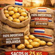 Papas importadas sacos de 25kg Precio:$1 usd kg Venta minima 100 sacos  Almacen - Img 56328133