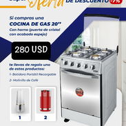 🍳 COCINA HÍBRIDA CON HORNILLAS DE GAS Y HORNO ELÉCTRICO 🔴 20" ✅ EÓN 💲280 USD - Img 51811562