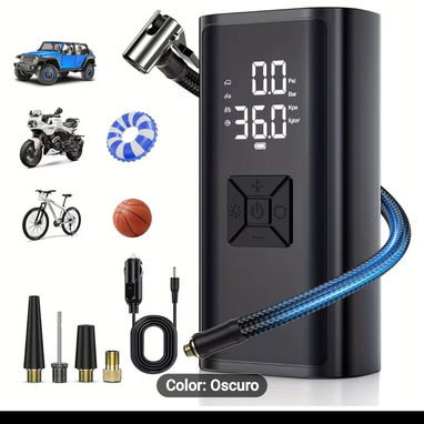 🚗💨 ¡NO DEJES QUE UNA GOMA BAJA ARRUINE TU DÍA! 💨🚗 ¿Vas saliendo y descubres una llanta baja? 😩 Con este Compresor - Img 125637360