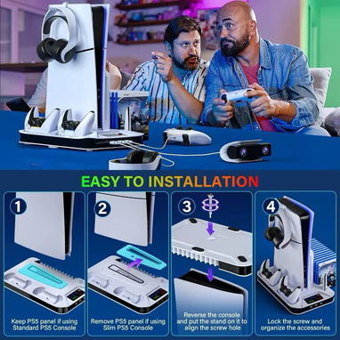 📞53884600.🎇 Base Multifuncional con Refrigeración para PS5 / PS5 Slim🎇 Mensajería disponible.🚴 - Img 121094143