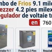Combo de Frios 9.1 milexus + frezzer 4.2 pies milexus + regulador de voltaie triple - Img 57706877