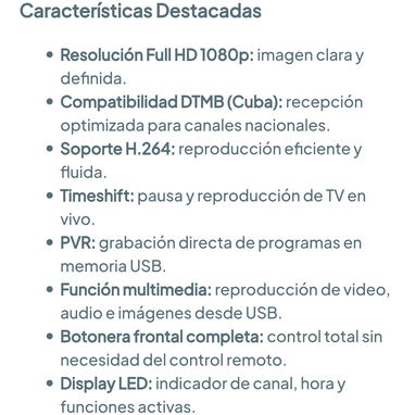 Cajita digital Everiz 1080P Full HD - DTMB - Caja decodificadora 🌐 - Img 127579515