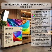 Smart TV Hisense 43 Pulgadas QLED | $300 USD | Transporte Gratis | Factura + Garantía | Roku TV + Dolby Audio - Img 58003171