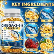 Suplemento Omega 3, 6 y 9 y vitamina D3, K2 y VC - Img 58235816
