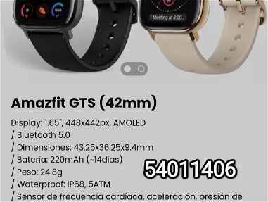 !Reloj inteligente/ Smart Watche/Amazfit GTS (42mm) Display: 1.65", 448x442px, AMOLED - Img main-image-45729508