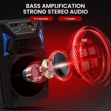 Pyle Altavoz PA Bluetooth portátil 400W - Bocina Karaoke con Micrófono 🌐 - Img 127560136