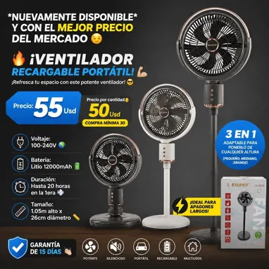 🌬️🌬️Ventiladores recargables y paneles solares q sirven para Ecoflow 🌬️🌬️ - Img 126414772
