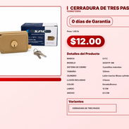 CERRADURA DE TRES PASOS . - Img 57556275