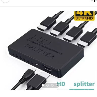 Splitter HDMI//Se utiliza para multiplicar una misma señal con salida HDMI en varias pantallas//Opciones 1x4 y 1x7 - Img 111100975