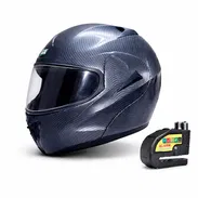 Casco integral de fibra de carbono+Candado con alarma - Img 54778188