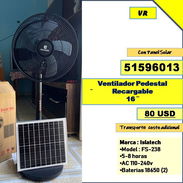 VR-719-Ventilador Pedestal Recargable 16 pulgadas.....80 USD....51596013...Transporte costo adicional - Img 56379669