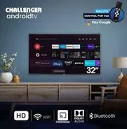 Smart TV Challenger Android 14. 2 controles y base de montaje de pared incluido 53750952 55550641 - Img 47956152
