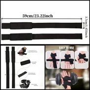 🚨Straps (correas para levantamiento de pesas) (11usd el par ,(El precio el cup puede variar ,) color negro disponible. - Img 58050409