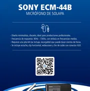 🎤✨ Micrófono de Solapa Sony ECM-44B – NUEVO, Calidad PRO 🔊🎬 - Img 49765252