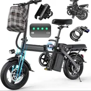 BICICLETA ELÉCTRICA PLEGABLE T1🔋BATERÍA DE LITIO, 500 Wats, ⁠VELOC 35k/h, ⁠Autonomia 40 KM. Incluye bomba de aire y más - Img 58201872