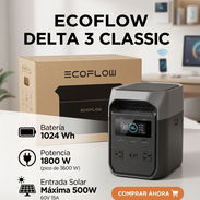 Delta 3 Classic Estación de Energía Ecoflow 1024Wh con 1800W Bateria con Potencia (pico de 3600 W) Precio $650 USD Trans - Img 57590223