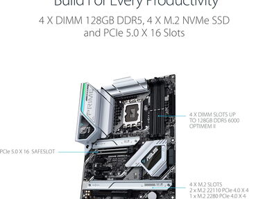 300 USD - Tarjeta madre ASUS Prime Z690-A (LGA 1700) ATX con PCIe® 5.0 DDR5 HDMI®Ethernet de 2.5 Gb USB 3.2 - Img 64116202