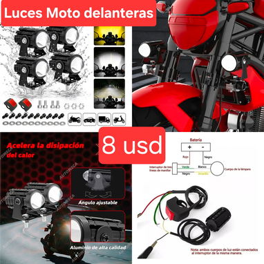 Motos,Pastilla freno,elevador amortiguador,luces,velocimetro - 3/4