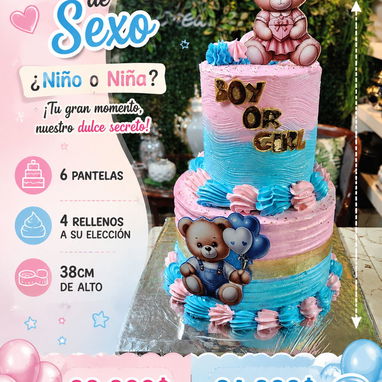 Cake personalizados varias medidas tamaños y precios, además de buffett, ensalada fría, croquetas y dulces finos - Img 127964293
